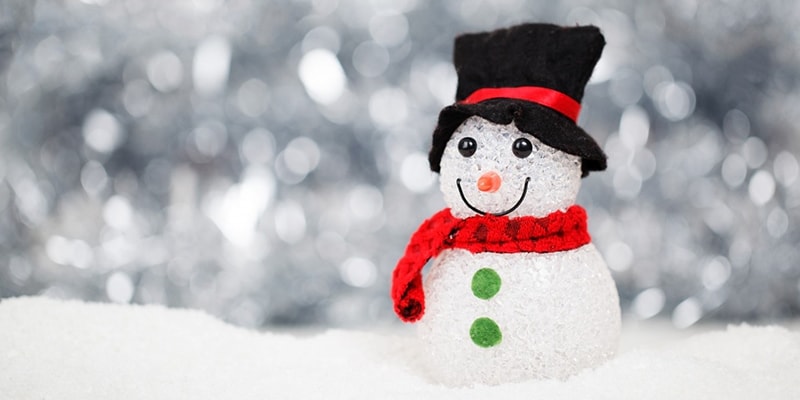 Christmas Snowman with hat and scarf 