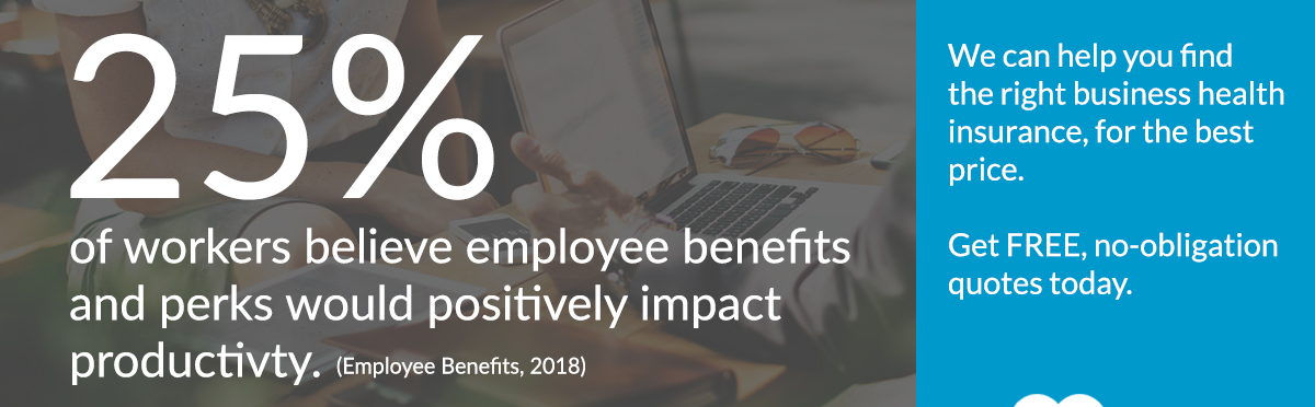 THIS survey graphic - workers believe employee benefits would boost productivity.